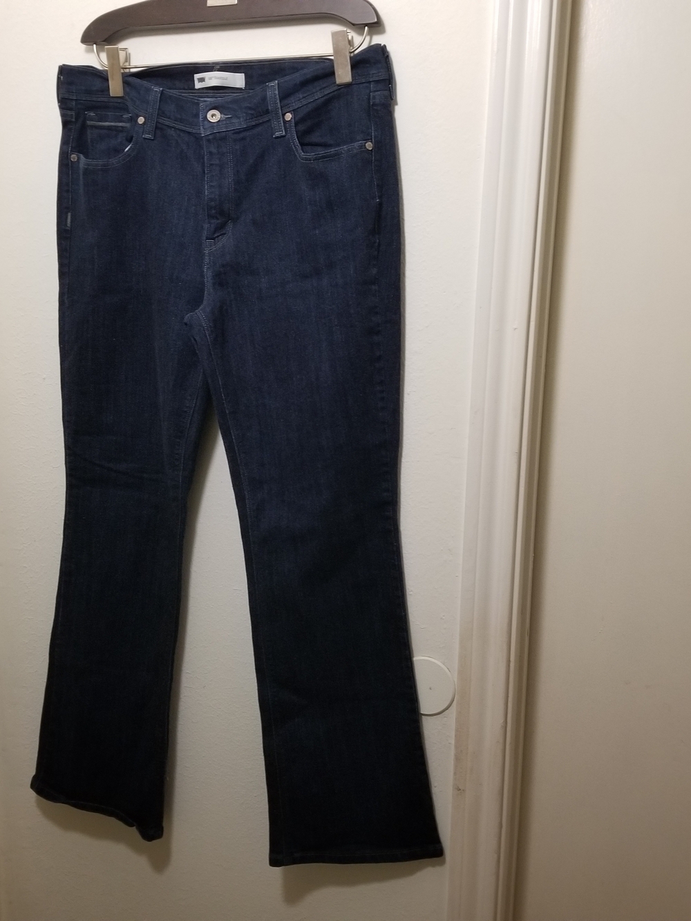 Vintage Levi's 515 Bootcut Women's 14 Indigo Flared Jeans With Metallic Hardware